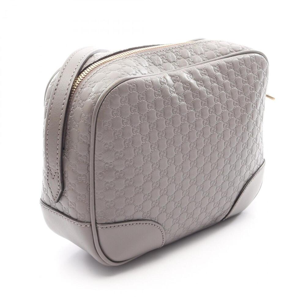 GUCCI Authentic Gray Leather Shoulder Bag - Picture 2 of 9
